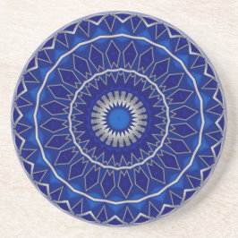 Blauwe decoratieve zandstenen onderzetter