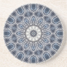 Blauwe decoratieve zandstenen onderzetter