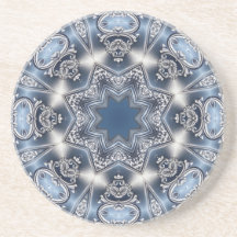 Blauwe decoratieve zandstenen onderzetter