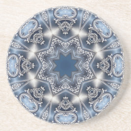 Blauwe decoratieve zandstenen onderzetter