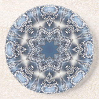 Blauwe decoratieve zandstenen onderzetter
