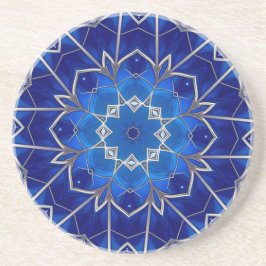 Blauwe decoratieve zandstenen onderzetter
