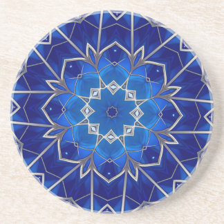 Blauwe decoratieve zandstenen onderzetter