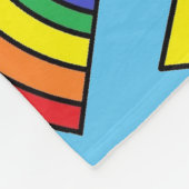 Blauwe deken met regenbogen en bliksemschichten (Hoek)