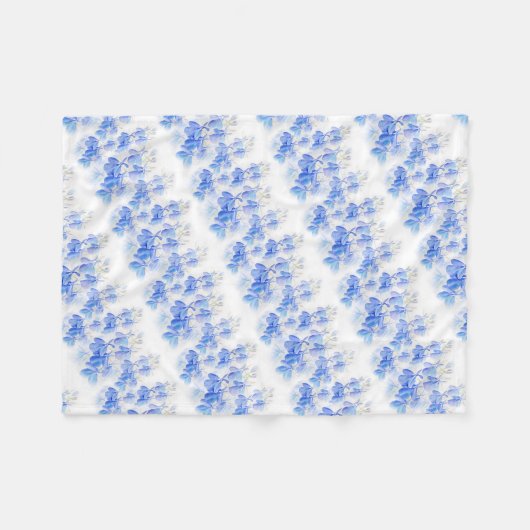 Blauwe deken van gestreepte bloem van Lobelia (Voorkant (Horizontaal))