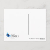 Blauwe delfiniums in het briefkaart van de waterve (Achterkant)