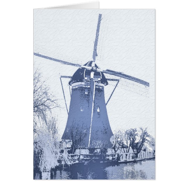 Blauwe Delfts Hollandse Windmolen (Voorkant)
