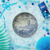 Blauwe Delftse Windmolen Nederlands Bord (Feest)