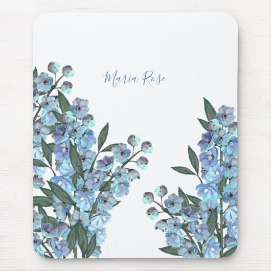 Blauwe Delphinium Muismat (Voorkant)