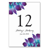 Blauwe Dendrobium Orchidee bruiloft Kaart (Voorkant)