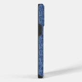 Blauwe denim aangepaste naam iPhone hoesje (Rechterkant)