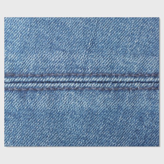 Blauwe denim achtergrond close-up (macro) cadeaupapier (Vlak)