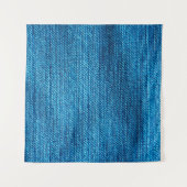 blauwe denim achtergrond gebruikt als achtergrond wandkleed (Voorkant (horizontaal))