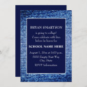 Blauwe denim - Bekijk de trunkpartij uitnodigen Kaart (Voorkant / Achterkant)