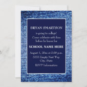 Blauwe denim - Bekijk de trunkparty foto uitnodige Kaart (Voorkant)