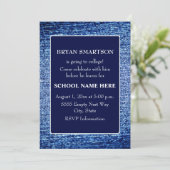 Blauwe denim - Bekijk de trunkparty foto uitnodige Kaart (Staand voorkant)