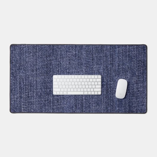 Blauwe denim bureaumat (Keyboard & Muis)