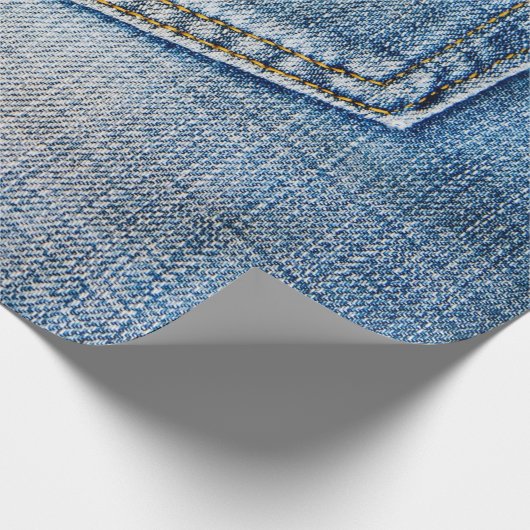 Blauwe denim cadeaupapier (Hoek)