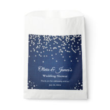 Blauwe Denim Diamonds Parels Paar Trouwdouche