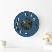 Blauwe denim Dimensional Lawn Bowls, wandklok (Huis)