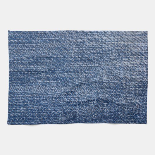 Blauwe denim Fabric Jeans Textuur Theedoek (Horizontaal)