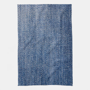 Blauwe denim Fabric Jeans Textuur Theedoek