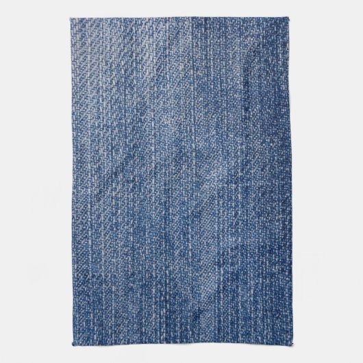 Blauwe denim Fabric Jeans Textuur Theedoek (Verticaal)