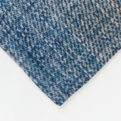 Blauwe denim fleece deken (Hoek)