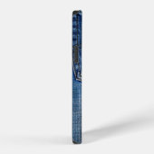 Blauwe denim iPhone hoesje (Rechterkant)