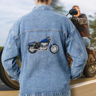 Blauwe Denim Jean Jas Motorcycle Denim Jacket