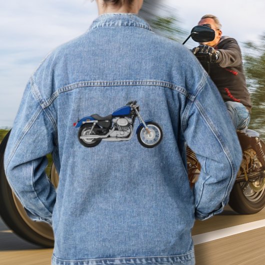 Blauwe Denim Jean Jas Motorcycle Jacket