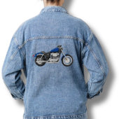 Blauwe Denim Jean Jas Motorcycle Jacket