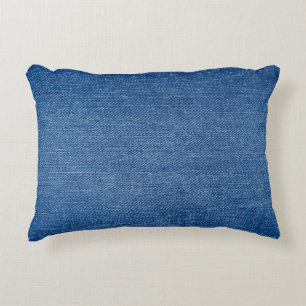 Blauwe denim jeans accent kussen