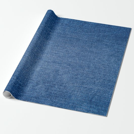 Blauwe denim jeans cadeaupapier (Uitgerold)