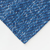 Blauwe denim jeans fleece deken (Hoek)