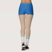 Blauwe denim Jeans Shorts Skin Tone Tights & Socks Leggings (Achterkant)