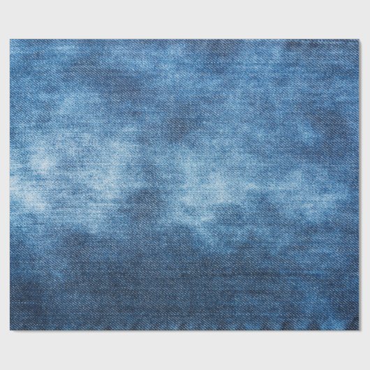 Blauwe denim jeans textuur cadeaupapier (Vlak)