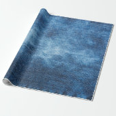 Blauwe denim jeans textuur cadeaupapier (Uitgerold)