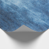 Blauwe denim jeans textuur cadeaupapier (Hoek)