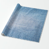 Blauwe denim jeans textuur cadeaupapier (Uitgerold)