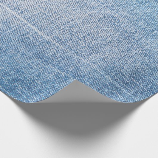 Blauwe denim jeans textuur cadeaupapier (Hoek)