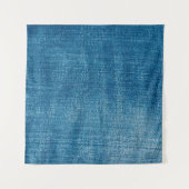 Blauwe denim jeans textuur close-up. Blauwe denim  Wandkleed (Voorkant)