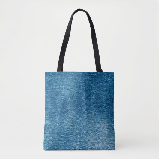Blauwe denim jeans textuur dicht bij elkaar. Blauw Tote Bag (Voorkant)