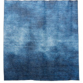 Blauwe denim jeans textuur douchegordijn (Voorkant)