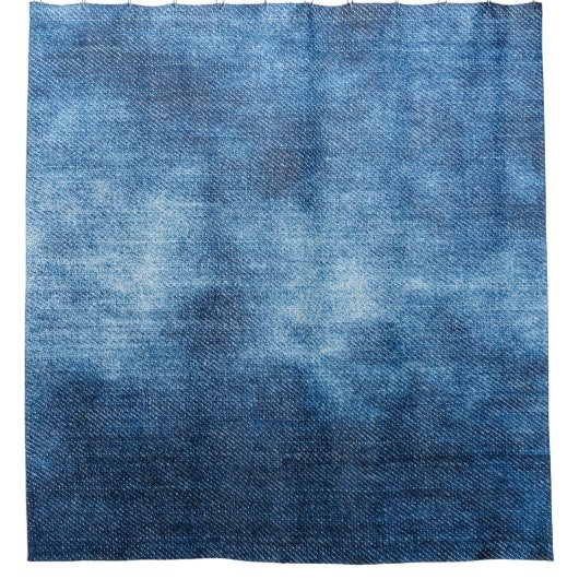 Blauwe denim jeans textuur douchegordijn (Voorkant)