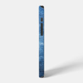 Blauwe denim jeans textuur iPhone hoesje (Linkerkant)