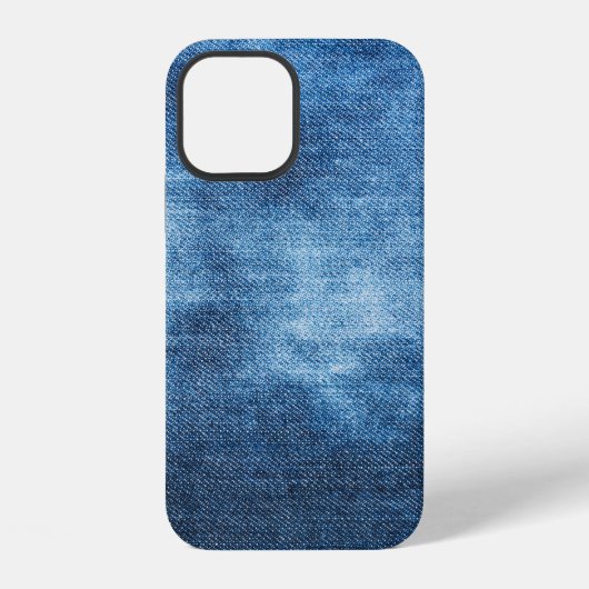 Blauwe denim jeans textuur iPhone hoesje (Achterkant)
