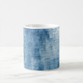 Blauwe denim jeans textuur koffiemok (Center)