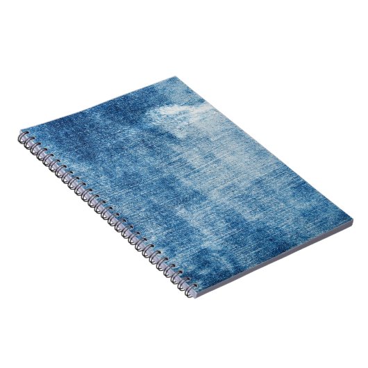 Blauwe denim jeans textuur notitieboek (Rechterzijde)
