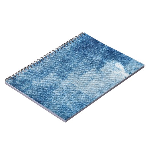 Blauwe denim jeans textuur notitieboek (Linkerzijde)